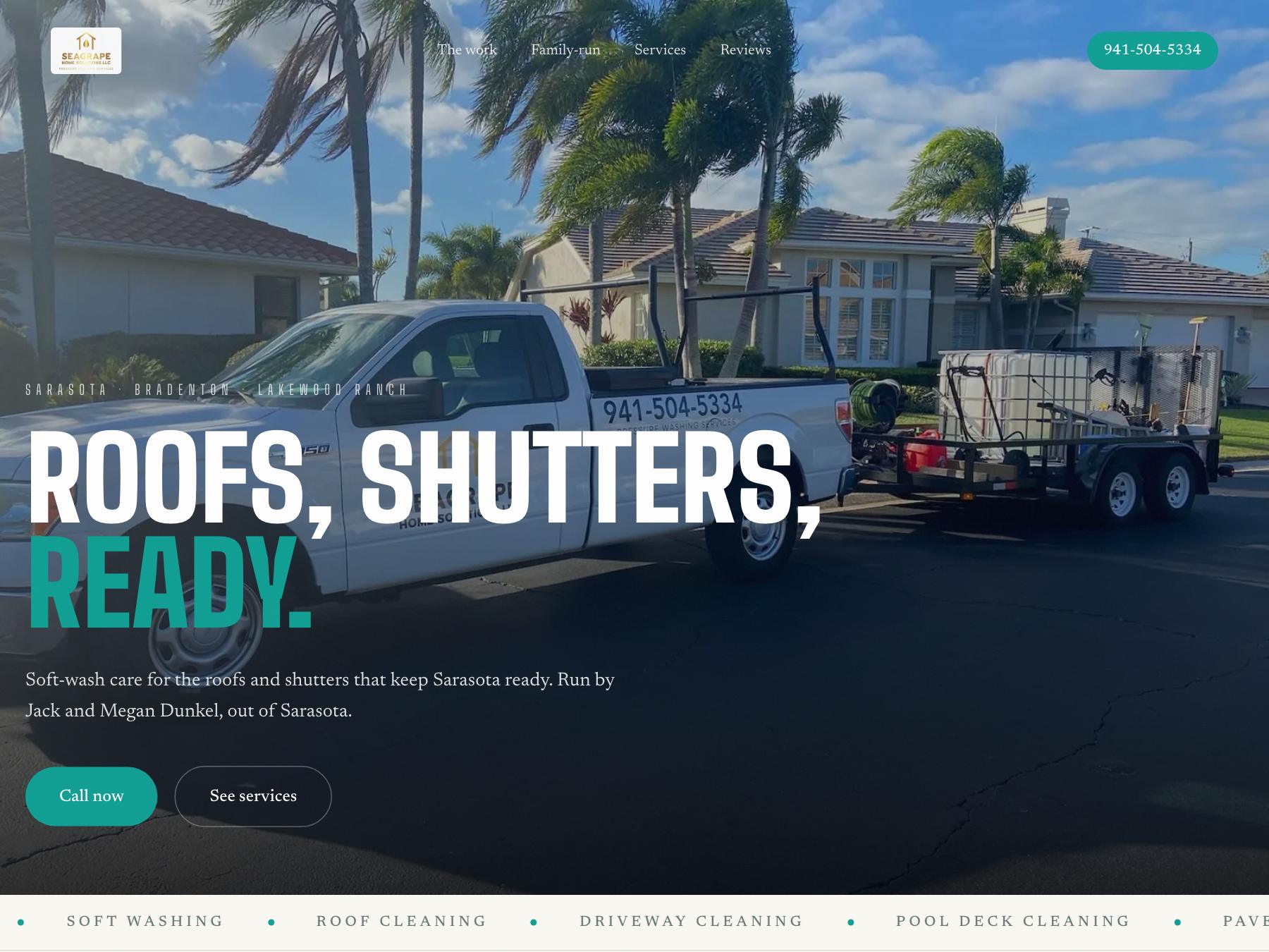 Seagrape Home Solutions — home services concept site